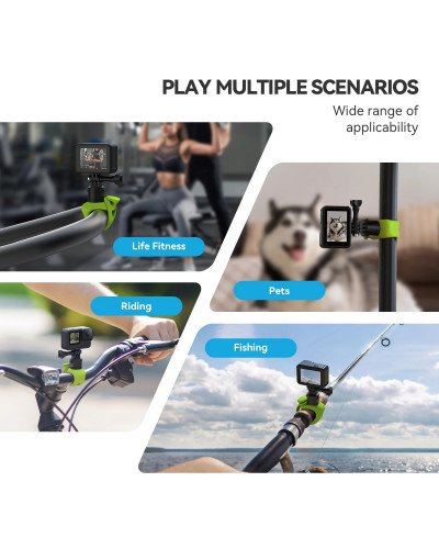 TELESIN Quick Release Elastic Small Q Handlebar Mount (Green)