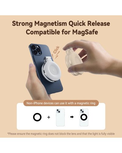 TELESIN C03 Magnetic Selfie Ring Light