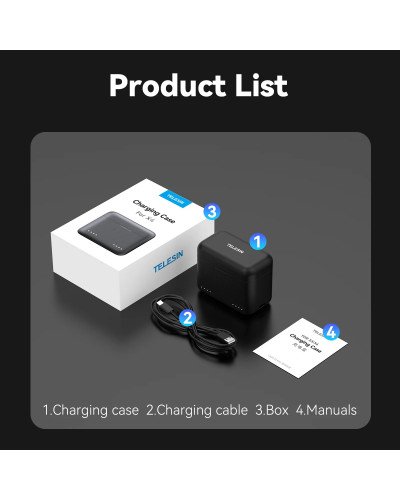 TELESIN Insta360 X4 Dual Card Slot Charging Box
