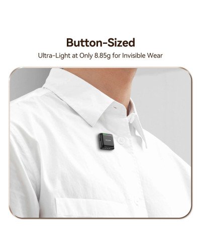 TELESIN Wireless Lavalier Microphone Compatible Type-C Devices Phone/Laptop/Camera