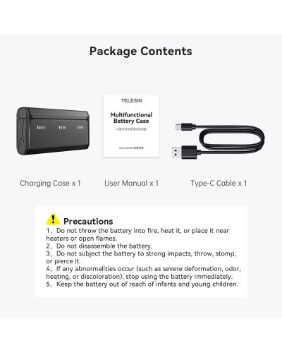 TELESIN Pocket Multifunctional Storage Charging Box for GoPro 13 TELESIN Pocket Multifunctional Storage Charging Box for GoPro 13