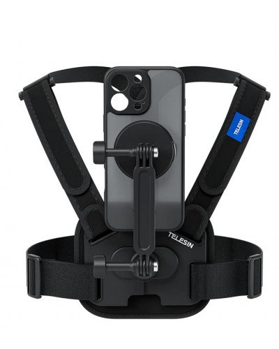 TELESIN Elastic Sports Chest Strap for iPhone 16 Pro