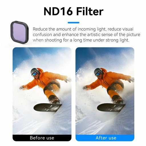 TELESIN ND8 ND16 ND32 CPL Lens Filters Set for GoPro Hero 9/10/11/12/13