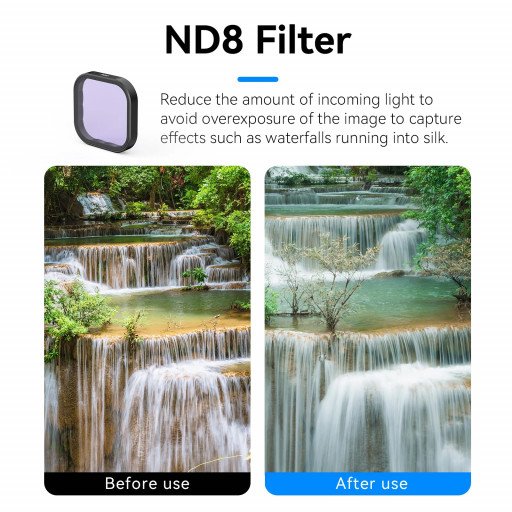 TELESIN ND8 ND16 ND32 CPL Lens Filters Set for GoPro Hero 9/10/11/12/13
