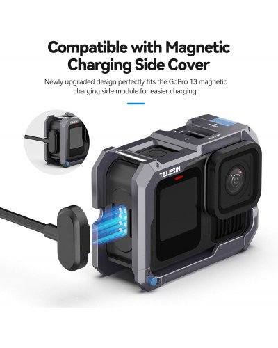 TELESIN Metal Cage Sport Extension New Upgrade for Gopro Hero 13/12/11/10/9