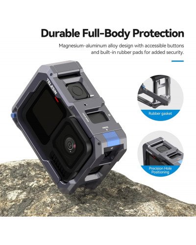 TELESIN Metal Cage Sport Extension New Upgrade for Gopro Hero 13/12/11/10/9