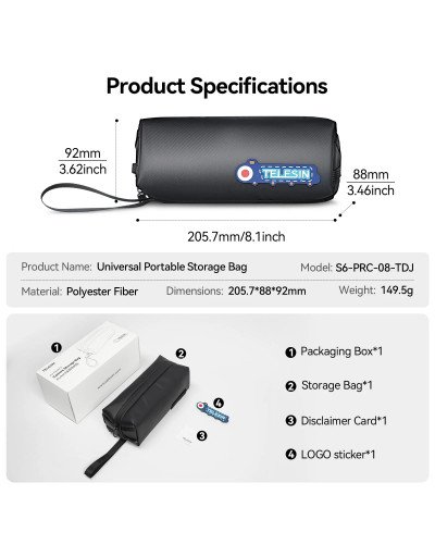 TELESIN Universal Portable Storage Bag For DJI OSMO Pocket 3 TELESIN Universal Portable Storage Bag For DJI OSMO Pocket 3