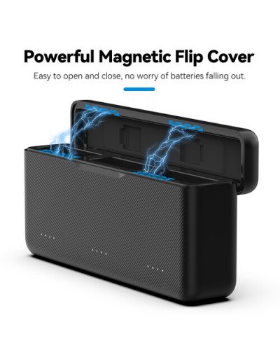 TELESIN 3-Slot Battery Charger for DJI Osmo 360/Action 3/4/5 Pro/6 TELESIN 3-Slot Battery Charger for DJI Osmo 360/Action 3/4/5 Pro/6