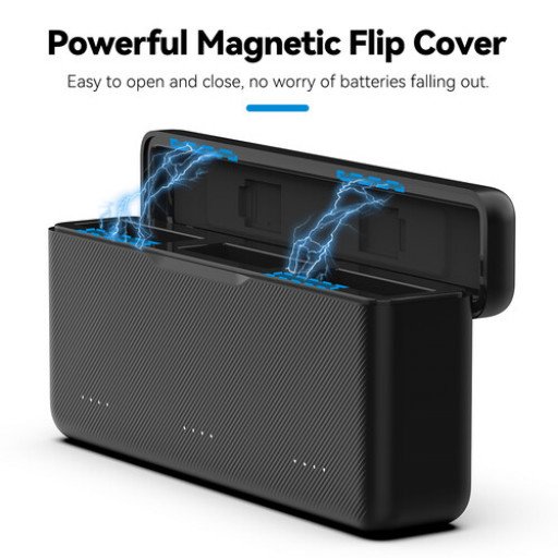 TELESIN 3-Slot Battery Charger for DJI Osmo 360/Action 3/4/5 Pro/6