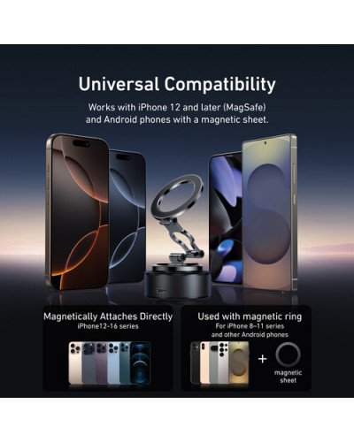 TELESIN Magnetic Electric Suction Cup Bracket