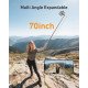 TELESIN 70" Phone Tripod Stand Gravity-Activated Auto-Open Selfie Stick