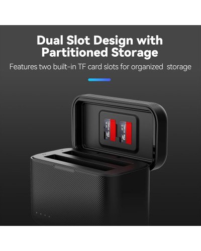 TELESIN Insta360 X5 Dual Card Slot Charging Box TELESIN Insta360 X5 Dual Card Slot Charging Box