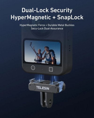 TELESIN Magnetic Quick-Release Adapter Mount For DJI Osmo 360/Action 5Pro/4/3