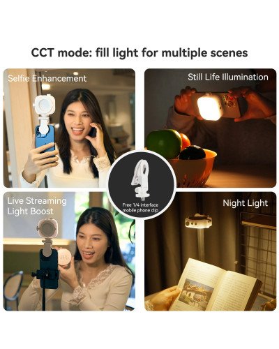 TELESIN RGB Light Mobile Phone Magnetic Ice Cube Lamp