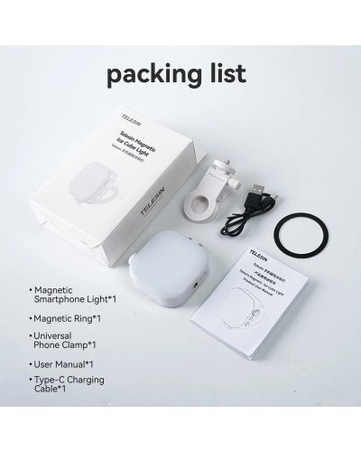 TELESIN RGB Light Mobile Phone Magnetic Ice Cube Lamp