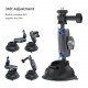 TELESIN Aluminum Alloy Camera Suction Cup Mount With Phone Clip