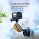 TELESIN Aluminum Alloy Camera Suction Cup Mount With Phone Clip