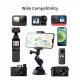 TELESIN Aluminum Alloy Camera Suction Cup Mount With Phone Clip