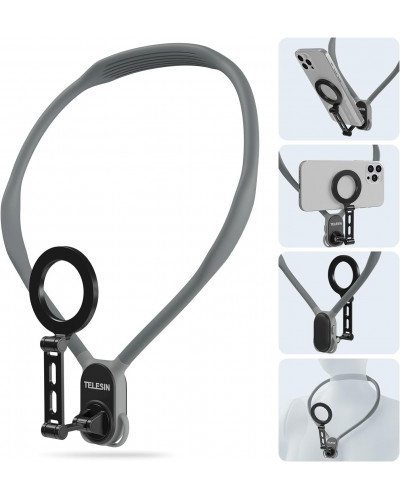 TELESIN Magnetic Smartphone Neck Mount Max (Gray)