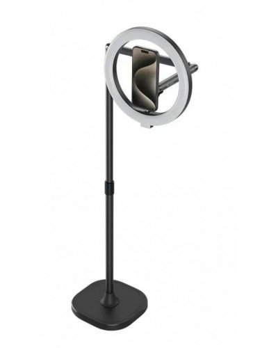 TELESIN Mobile Magnetic Floor Stand with 10 inch LED Photography Ring Light Selfie Fill Lamp