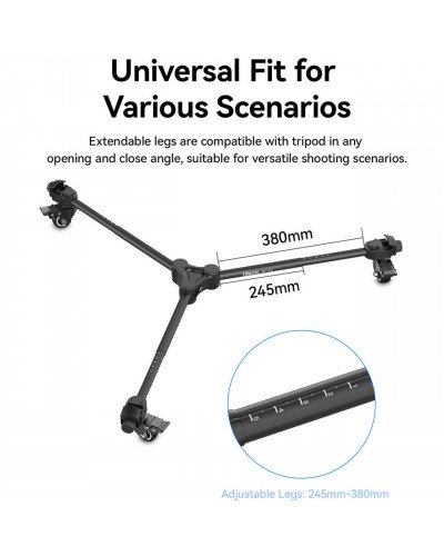 Ulanzi AT-01 1.5m Extendable Light Stand Tripod with Portable Dolly