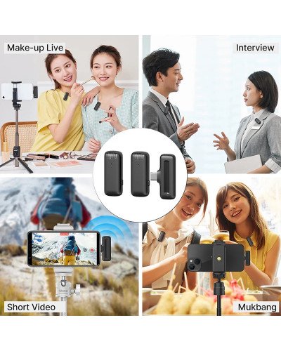 Ulanzi J12 Wireless Lavalier Microphone System (Type-C)