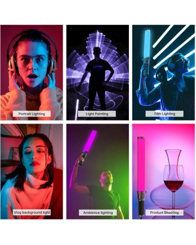 Ulanzi VL360 RGB 38W LED Light Stick with Barn Door