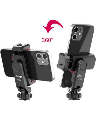 Ulanzi ST-06S Multi-Function Cold Shoe Smartphone Holder Ulanzi ST-06S Multi-Function Cold Shoe Smartphone Holder