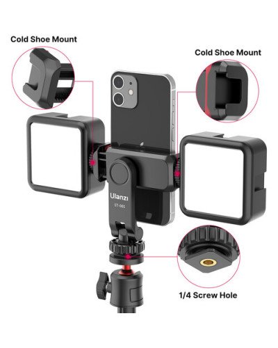 Ulanzi ST-06S Multi-Function Cold Shoe Smartphone Holder Ulanzi ST-06S Multi-Function Cold Shoe Smartphone Holder
