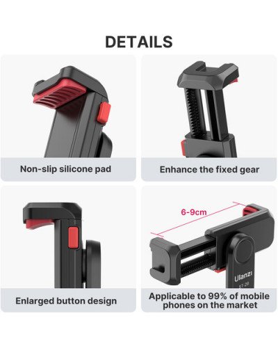 Ulanzi ST-06S Multi-Function Cold Shoe Smartphone Holder Ulanzi ST-06S Multi-Function Cold Shoe Smartphone Holder