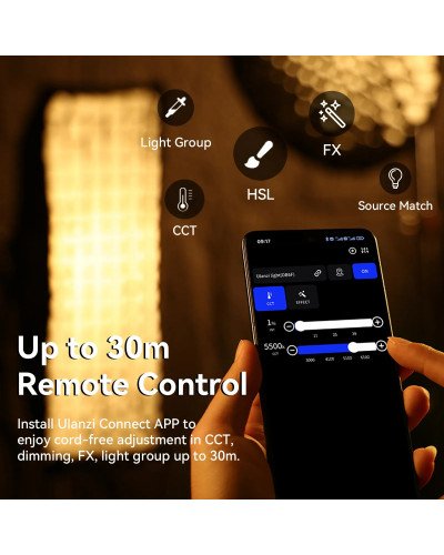 Ulanzi VL-200 Bi-Color 200W V-Mount LED Video Light (With Power Adapter)