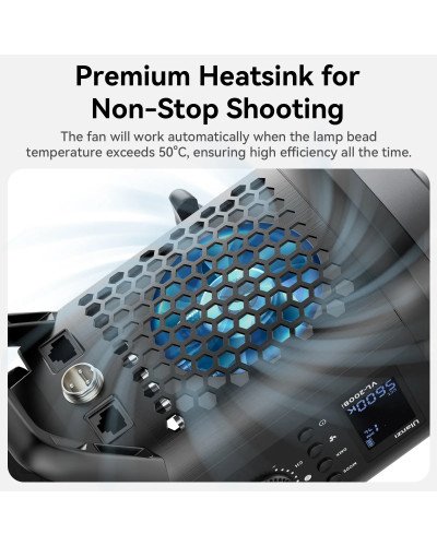 Ulanzi VL-200 Bi-Color 200W V-Mount LED Video Light (With Power Adapter)