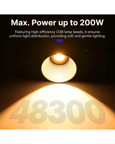 Ulanzi VL-200 Bi-Color 200W V-Mount LED Video Light (With Power Adapter)