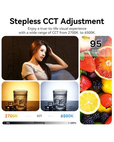 Ulanzi VL-200 Bi-Color 200W V-Mount LED Video Light (With Power Adapter)