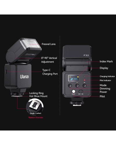 Ulanzi F32 L060GBB2 Compact Camera Flash Speedlite