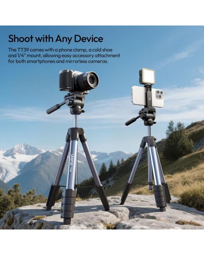 Ulanzi TT39 Video Tripod for Smartphone Camera with Phone Clamps