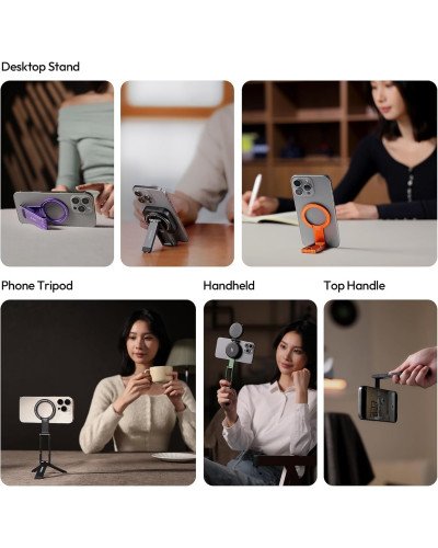 Ulanzi MA60 Foldable Magnetic Phone Tripod (Silver)