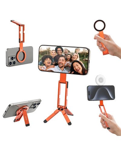 Ulanzi MA60 Foldable Magnetic Phone Tripod (Orange)