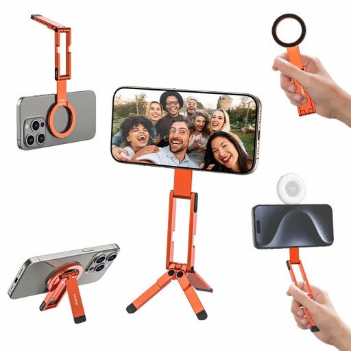 Ulanzi MA60 Foldable Magnetic Phone Tripod (Orange)