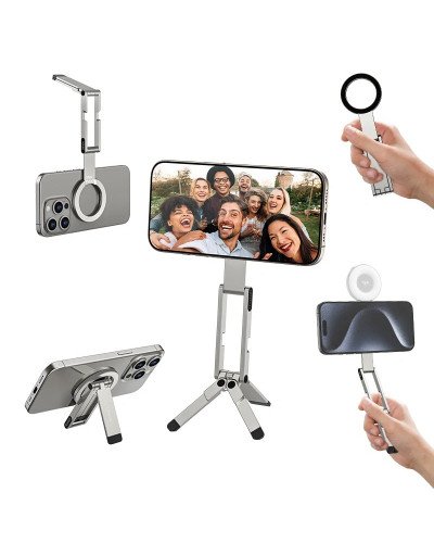 Ulanzi MA60 Foldable Magnetic Phone Tripod (Silver)