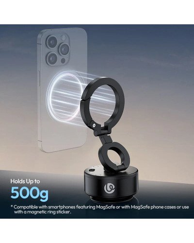 Ulanzi SK-22 Electric Suction Cup MagMount Phone Holder for iPhone & Android, Magnetic Vacuum Mount