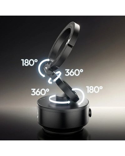 Ulanzi SK-22 Electric Suction Cup MagMount Phone Holder for iPhone & Android, Magnetic Vacuum Mount
