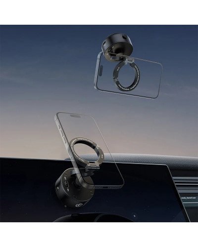 Ulanzi SK-22 Electric Suction Cup MagMount Phone Holder for iPhone & Android, Magnetic Vacuum Mount