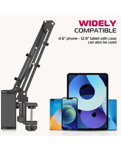 Ulanzi T2 Adjustable Tablet/SmartPhone Holder Stand for Desktops/Bedheads