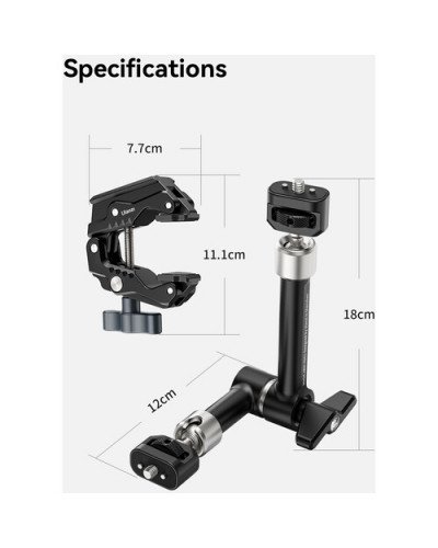 Ulanzi R011a 10 Inch Magic Arm with Crab Clamp Kit
