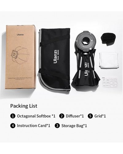 Ulanzi 40cm Quick Release Octagonal Softbox with Mini Bowens Mount