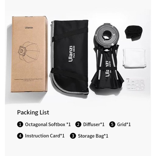 Ulanzi 60cm Quick Release Octagonal Softbox with Mini Bowens Mount