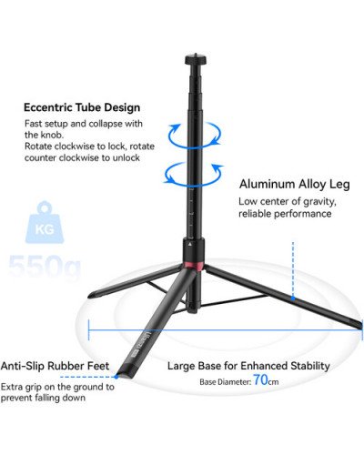 Ulanzi AT-01 1.5m Extendable Selfie Light Stand Tripod