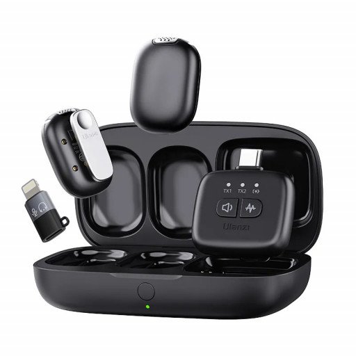 Ulanzi A30 Wireless Lavalier Tiny Microphone System with Type C & Lightning Connector