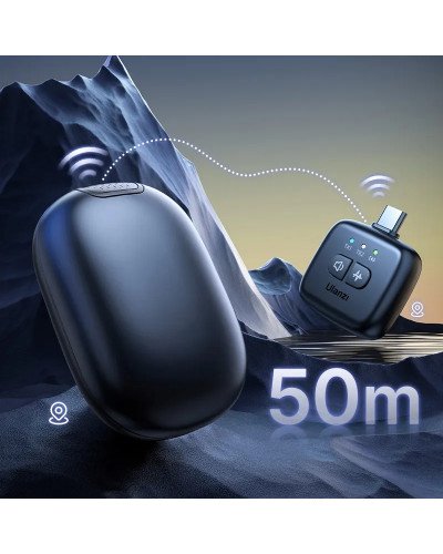 Ulanzi A30 Wireless Lavalier Tiny Microphone System with Type C & Lightning Connector